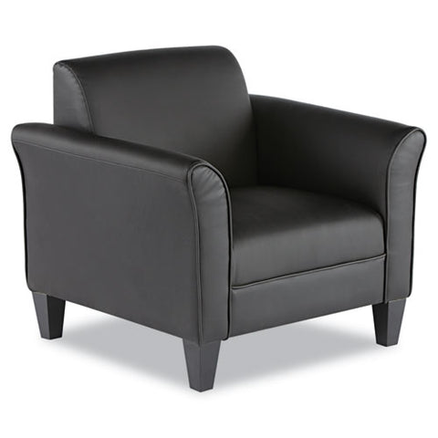 Image of Alera Reception Lounge Sofa Series Club Chair, 35.43'' X 30.70'' X 32.28'', Black Seat/black Back, Black Base