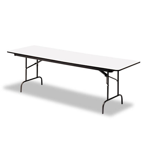 Image of Premium Wood Laminate Folding Table, Rectangular, 72w X 30d X 29h, Gray/charcoal