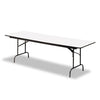 Premium Wood Laminate Folding Table, Rectangular, 72w X 30d X 29h, Gray/charcoal