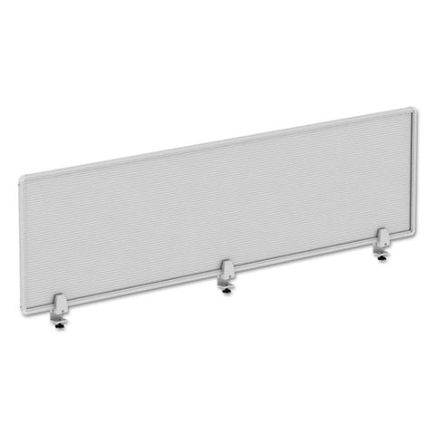 Image of Polycarbonate Privacy Panel, 65w X 0.50d X 18h, Silver/clear