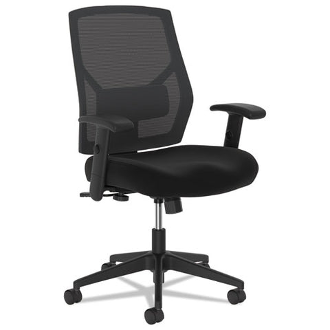 Image of Vl581 High-back Task Chair, Supports Up To 250 Lbs., Black Seat/black Back, Black Base