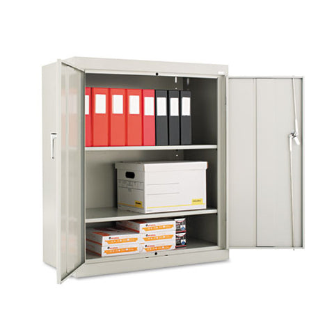 Image of Assembled 42" High Storage Cabinet, W/adjustable Shelves, 36w X 18d, Light Gray