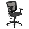 Alera Elusion Series Mesh Mid-back Swivel/tilt Chair, Supports Up To 275 Lbs., Black Seat/black Back, Black Base