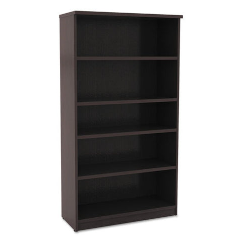 Image of Alera Valencia Series Bookcase, Five-shelf, 31 3/4w X 14d X 64 3/4h, Espresso