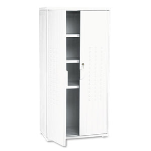 Officeworks Resin Storage Cabinet, 33w X 18d X 66h, Platinum