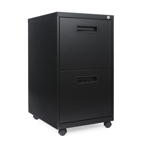 Image of Two-drawer Metal Pedestal File, 14.96w X 19.29d X 27.75h, Black