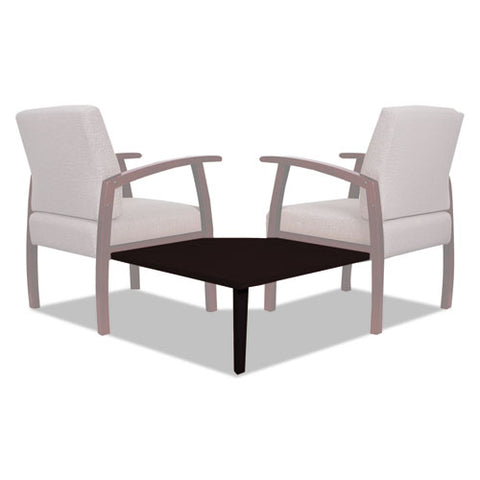 Image of Alera Reception Lounge 700 Series Gang Table, Corner, 27 1/2 X 27 1/2, Mahogany