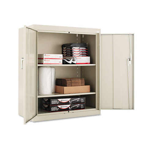 Image of Assembled 42" High Storage Cabinet, W/adjustable Shelves, 36w X 18d, Putty