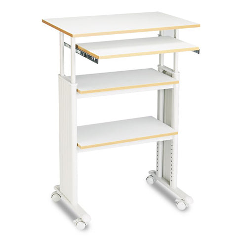 Image of Adjustable Height Stand-up Workstation, 29.5w X 22d X 49h, Gray