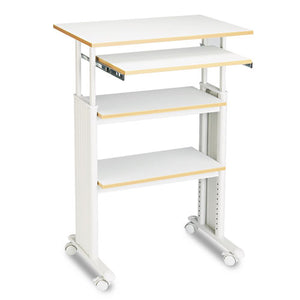 Adjustable Height Stand-up Workstation, 29.5w X 22d X 49h, Gray