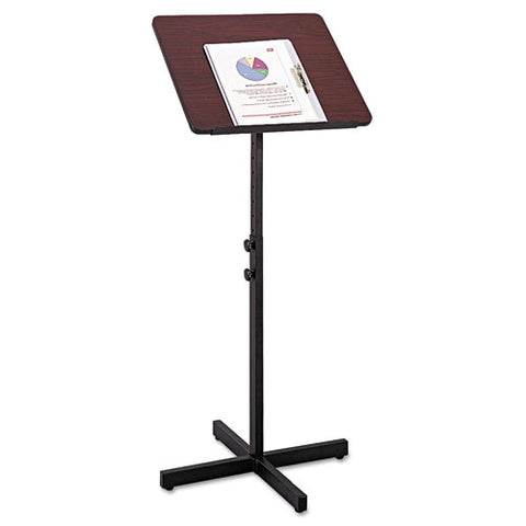 Image of Adjustable Speaker Stand, 21w X 21d X 29.5h To 46h, Mahogany/black