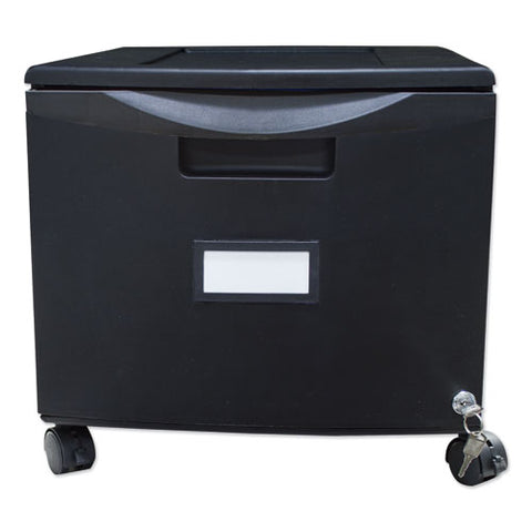 Image of Single-drawer Mobile Filing Cabinet, 14.75w X 18.25d X 12.75h, Black