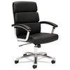 Traction High-back Executive Chair, Supports Up To 250 Lbs., Black Seat/black Back, Polished Aluminum Base