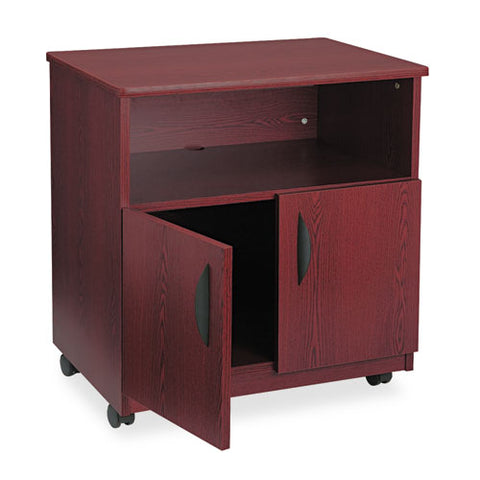 Image of Laminate Machine Stand W/open Compartment, 28w X 19.75d X 30.5h, Mahogany