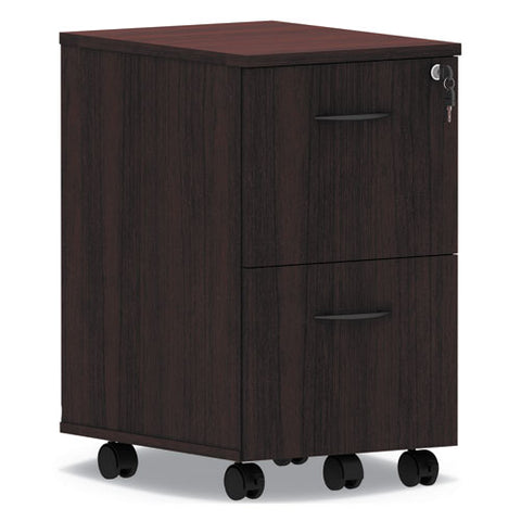 Image of Alera Valencia Series Mobile File/file Pedestal, 15.38w X 20d X 26.63h, Mahogany