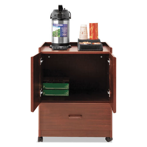 Image of Mobile Deluxe Coffee Bar, 23w X 19d X 30.75h, Cherry