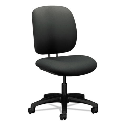 Image of Comfortask Task Swivel Chair, Supports Up To 300 Lbs., Iron Ore Seat, Iron Ore Back, Black Base