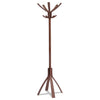 Café Wood Coat Stand, Ten Peg/five Hook, 21.67w X 21.67d X 69.33h, Espresso Brown