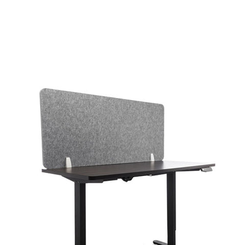 Image of Desk Screen Cubicle Panel And Office Partition Privacy Screen, 54.5 X 1 X 23.5, Polyester, Gray