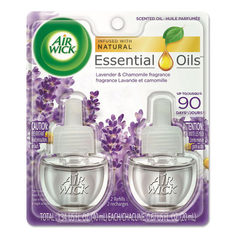 Image of Scented Oil Refill, Lavender & Chamomile, 0.67oz, Purple, 2/pack