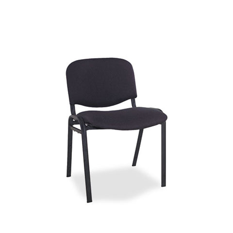 Image of Alera Continental Series Stacking Chairs, Black Seat/black Back, Black Base, 4/carton