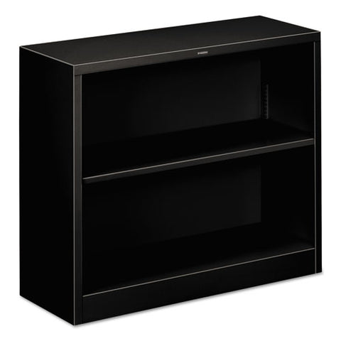 Image of Metal Bookcase, Two-shelf, 34-1/2w X 12-5/8d X 29h, Black