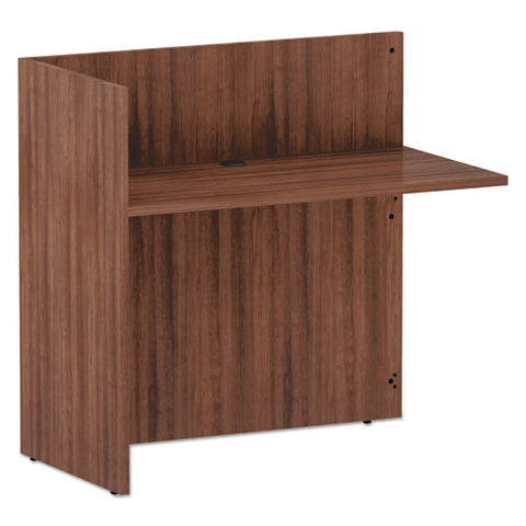 Image of Alera Valencia Series Reversible Reception Return, 44 1/8w X 23 5/6d X 41 1/2h, Modern Walnut