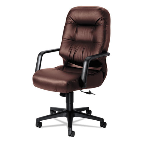 Image of Pillow-soft 2090 Series Executive High-back Swivel/tilt Chair, Supports Up To 300 Lbs., Burgundy Seat/back, Black Base