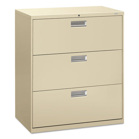 Image of 600 Series Three-drawer Lateral File, 36w X 18d X 39.13h, Putty