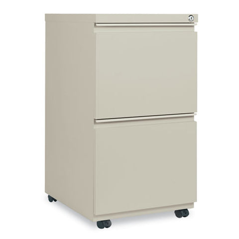 Image of Two-drawer Metal Pedestal File With Full-length Pull, 14.96w X 19.29d X 27.75h, Putty