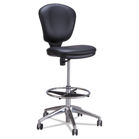 Image of Metro Collection Extended-height Chair, Supports Up To 250 Lbs., Black Seat/black Back, Chrome Base