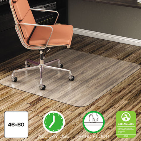 Image of Economat All Day Use Chair Mat For Hard Floors, 46 X 60, Rectangular, Clear