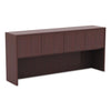 Alera Valencia Series Hutch With Doors, 70.63w X 15d X 35.38h, Mahogany