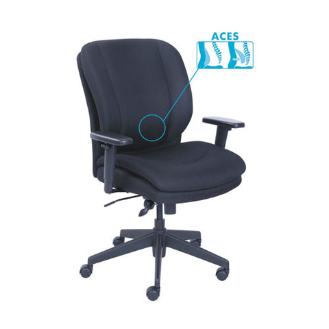 Image of Cosset Ergonomic Task Chair, Supports Up To 275 Lbs., Black Seat/black Back, Black Base