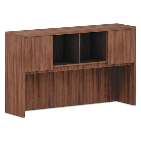 Image of Alera Valencia Series Hutch, 3-comp, 58.88w X 15d X 35.38h, Modern Walnut