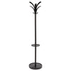 Brio Coat Stand, 13.75w X 13.75d X 66.25h, Black