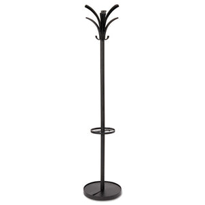 Brio Coat Stand, 13.75w X 13.75d X 66.25h, Black