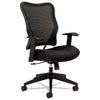 Vl702 Mesh High-back Task Chair, Supports Up To 250 Lbs., Black Seat/black Back, Black Base