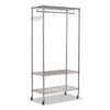 Wire Shelving Garment Rack, 30 Garments, 36w X 18d X 75h, Silver