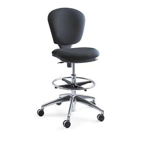 Image of Metro Collection Extended-height Chair, Supports Up To 250 Lbs., Black Seat/black Back, Chrome Base