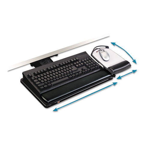 Image of Knob Adjust Keyboard Tray With Highly Adjustable Platform, Black