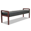 Alera Reception Lounge Wl Series Bench, 65.75w X 22.25d X 22.88h, Black/mahogany