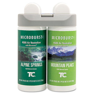 Microburst Duet Refills, Alpine Springs/mountain Peaks, 3 Oz, 4/carton