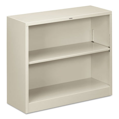 Image of Metal Bookcase, Two-shelf, 34-1/2w X 12-5/8d X 29h, Light Gray