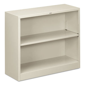 Metal Bookcase, Two-shelf, 34-1/2w X 12-5/8d X 29h, Light Gray