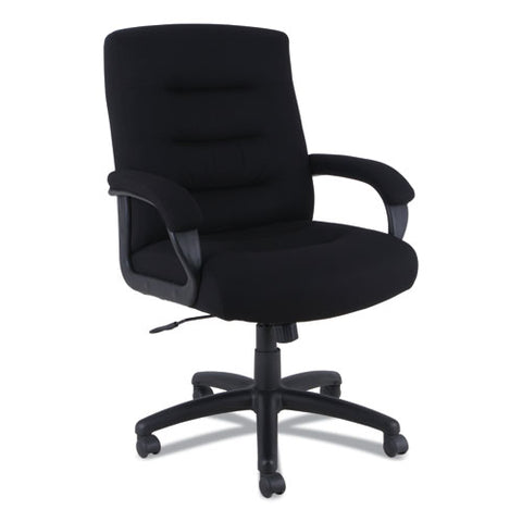 Image of Alera Kesson Series Mid-back Office Chair, Supports Up To 300 Lbs., Black Seat/black Back, Black Base