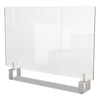 Clear Partition Extender With Attached Clamp, 42 X 3.88 X 30, Thermoplastic Sheeting