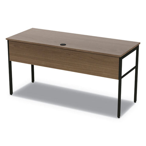 Image of Urban Desk Workstation, 59w X 23.75d X 29.5h, Natural Walnut