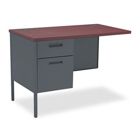 Image of Metro Classic Series Workstation Return, Left, 42w X 24d, Mahogany/charcoal