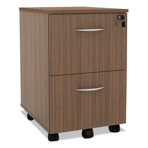 Alera Valencia Series Mobile File/file Pedestal, 15.38w X 20d X 26.63h, Modern Walnut